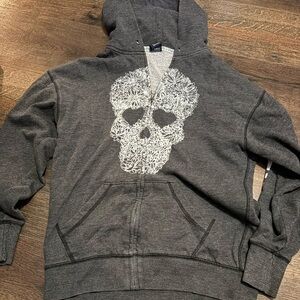 Vintage vs pink hoodie skull